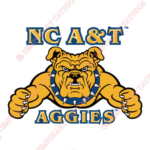 North Carolina A T Aggies Customize Temporary Tattoos Stickers NO.5484